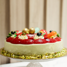 Pistachio Raspberry Christmas Wreath